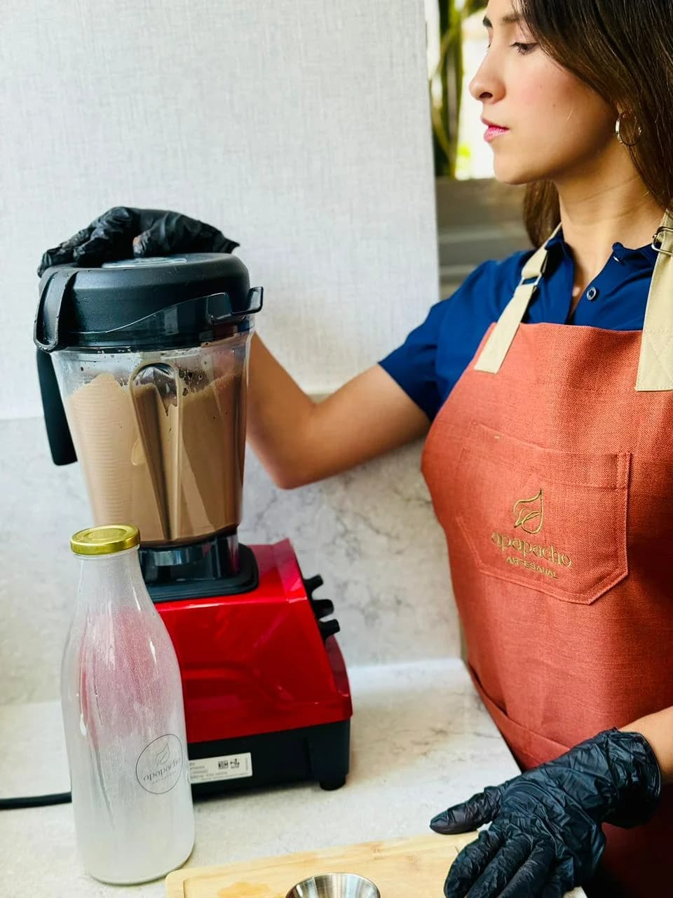 Leche de Almendra Moka y Cacao Apapacho - Preparacion